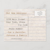 Papphaus Wir haben die Postkarte verschoben (Rückseite)