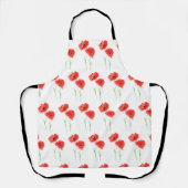 Pappies Blumenmohn Botanisches Kunstmuster Schürze (Vorderseite)