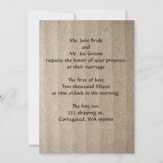 Pappillusions-Hochzeits-Einladung Einladung (Vorderseite)