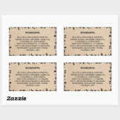 Pappingredients Product Label Natural Blätter Rechteckiger Aufkleber (Blatt)