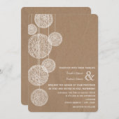 Pappinspirierte Schnur-Kugeln, die Einladung (Vorne/Hinten)