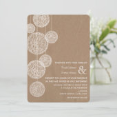 Pappinspirierte Schnur-Kugeln, die Einladung (Stehend Vorderseite)