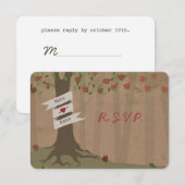Pappkarton für Apple Orchard-Hochzeit RSVP Karte (Vorne/Hinten)