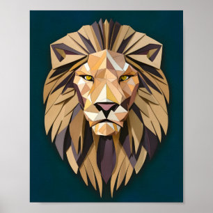 Pappkarton Lion Majesty Poster