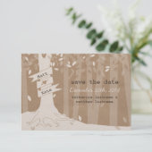 Pappkarton schauen Woodland Hochzeit speichern das Save The Date (Stehend Vorderseite)