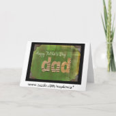 Pappkarton Vater Karte (Rückseite)