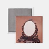 Pappmachspiegel, gezeichnet, c.1890 magnet (Vorderseite/Rückseite)