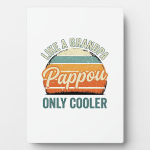 Pappou wie ein Opa nur cooler Vintage-Shirt_1 Fotoplatte