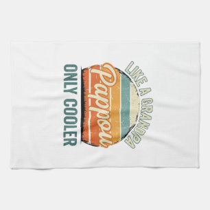 Pappou wie ein Opa nur cooler Vintage-Shirt_1 Geschirrtuch