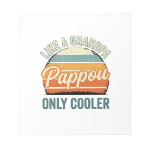 Pappou wie ein Opa nur cooler Vintage-Shirt_1 Notizblock