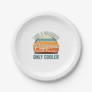 Pappou wie ein Opa nur cooler Vintage-Shirt_1 Pappteller