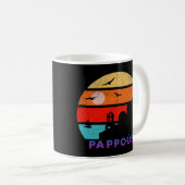 Pappoús Retro Sunset Ocean Großvater Kaffeetasse (VorderseiteRechts)
