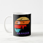 Pappoús Retro Sunset Ocean Großvater Kaffeetasse (Links)