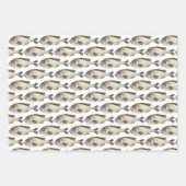 Papppapier für das Wrapping von Fischen — Flachbla Geschenkpapier Set (Vorderseite 3)
