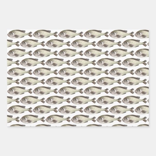 Papppapier für das Wrapping von Fischen — Flachbla Geschenkpapier Set (Vorderseite 3)