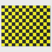 Papppapier für gelbes schwarzes Schachbrett Geschenkpapier (Flach)