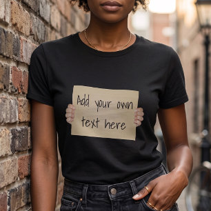 Pappprotest-Zeichen-Schablone T-Shirt