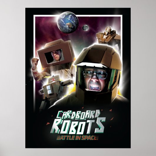 Papproboter kämpfen im Weltraum Poster (Vorne)