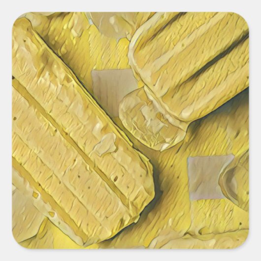 Pappsikel Quadratischer Aufkleber (Vorderseite)