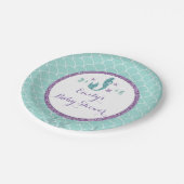 Pappteller-Babypartymeerjungfrau Pappteller (Schrägansicht)