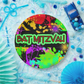 Pappteller Bat Mitzvah Helle Neonfarbe (Party)