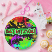 Pappteller Bat Mitzvah Helle Neonfarbe (Party)