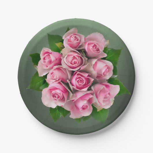 Pappteller Blumenmuster (Vorderseite)