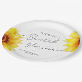 Pappteller Brautparty Sonnenblume (Schrägansicht)