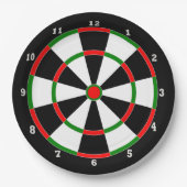Pappteller - Dartboard-Uhr-Entwurf (Vorderseite)