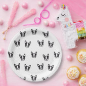 Pappteller der französischen Bulldogge/Frenchie (Party)