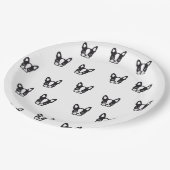 Pappteller der französischen Bulldogge/Frenchie (Schrägansicht)