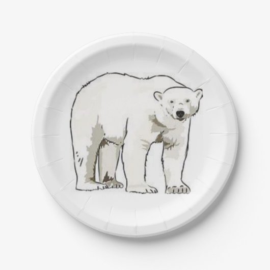 Pappteller Eisbär (Vorderseite)