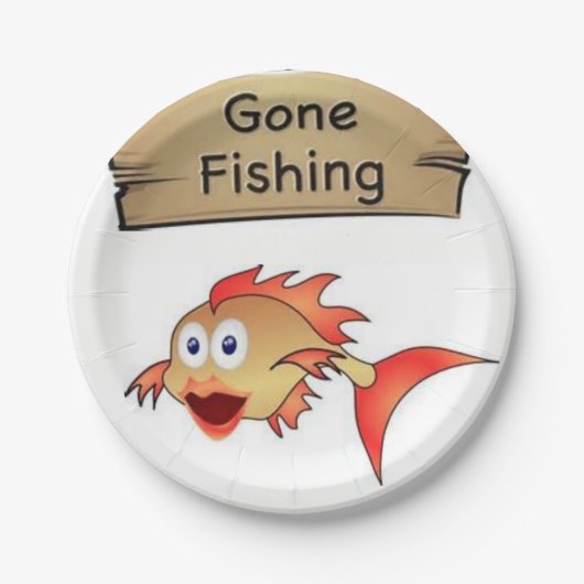 Pappteller Fisch (Vorderseite)
