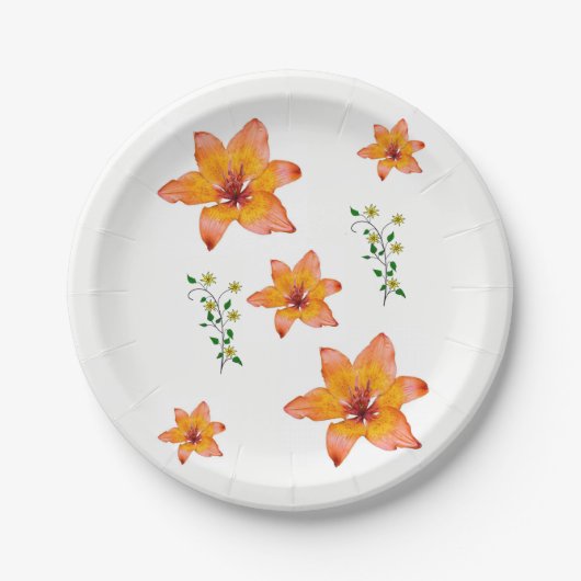 Pappteller Floral (Vorderseite)