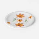 Pappteller Floral (Schrägansicht)