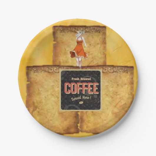 Pappteller Frühstück Kaffee (Vorderseite)