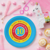 Pappteller für die 10. Geburtstagsfeier (Party)