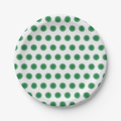 Pappteller - Grüne Punkte mit diffusem Rand (Vorderseite)