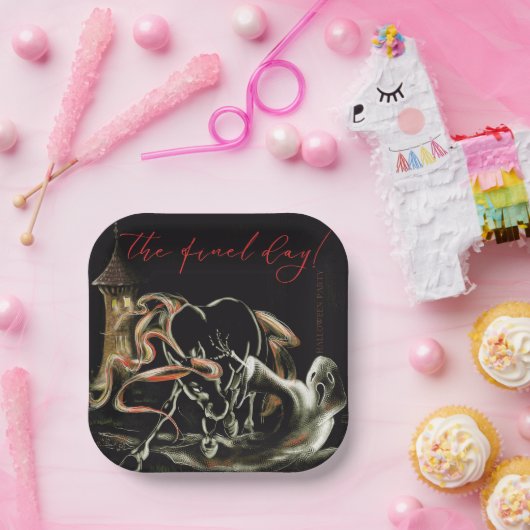 Pappteller Halloween Party mit Geisterpferd (Party)