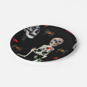Pappteller Halloween, Skelett (Schrägansicht)