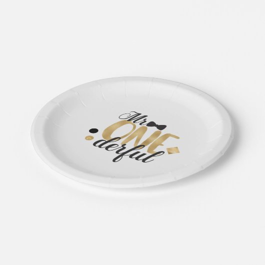 Pappteller Herr-Onederful (Schrägansicht)