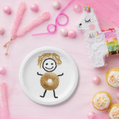 Pappteller, jüdische Dekoration, Bagel-Kind Pappteller (Party)