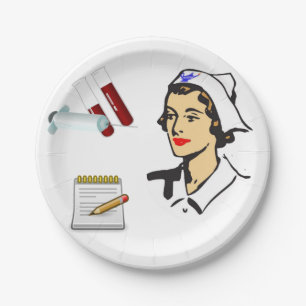 Pappteller Krankenschwester