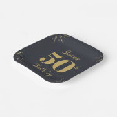 Pappteller Midnight Gold Milestone (Gewinkelt)