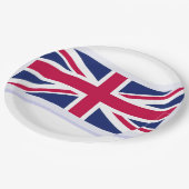 Pappteller mit Union Jack (Schrägansicht)