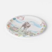 Pappteller Ostermotiv, Süsses Hase mit Pferd (Schrägansicht)