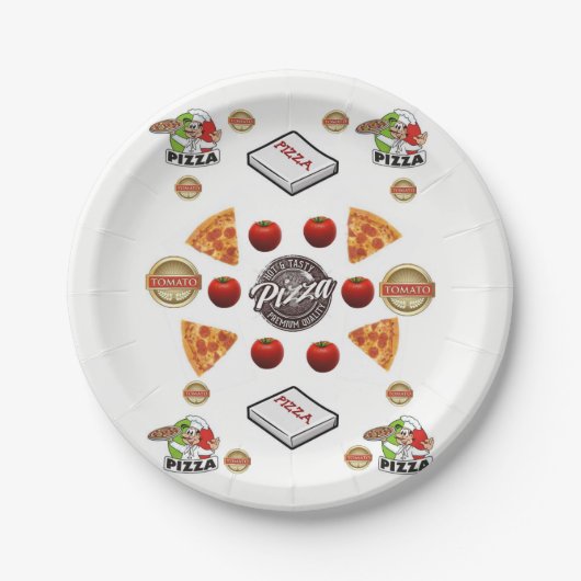 Pappteller Pizza (Vorderseite)