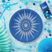 Pappteller - Sternmuster in Blau (Party)