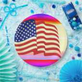 Pappteller--USA-Flagge Pappteller (Party)