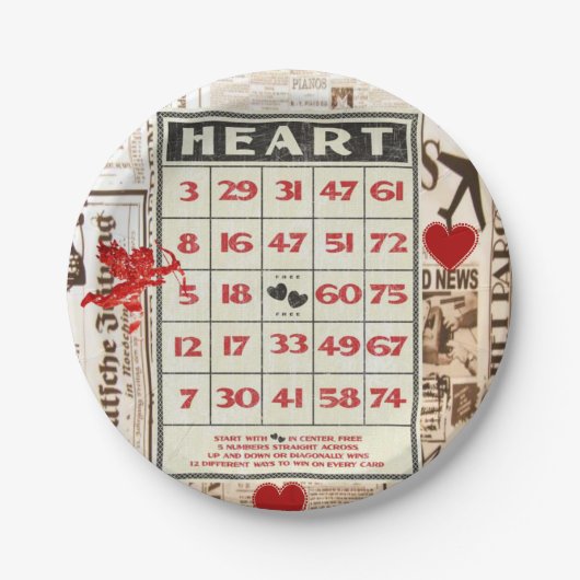 Pappteller Valentinstag (Vorderseite)